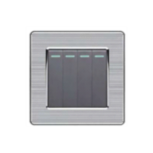 Bộ công tắt 4 nút nhấn 1 chiều cổ điển S2 series MÀU XÁM (C1A431)