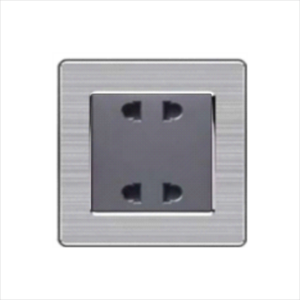 Bộ 2 ổ cắm 2 chấu cổ điển S2 series MÀU XÁM (C1B231)