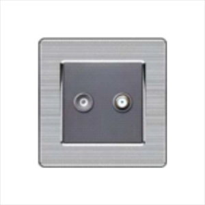 Bộ ổ cắm truyền hình vệ tinh và Tivi cổ điển S2 series MÀU XÁM (C1B339)