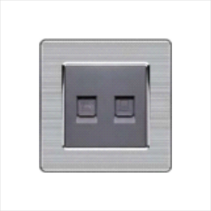 Bộ ổ cắm điện thoại và mạng S2 series MÀU XÁM (C1B039)